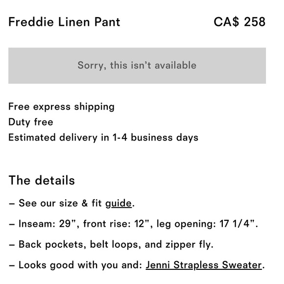 NWT Reformation Freddie Linen Pant - Picture 4 of 14
